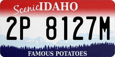 ID license plate 2P8127M