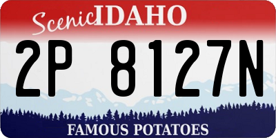 ID license plate 2P8127N