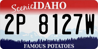 ID license plate 2P8127W
