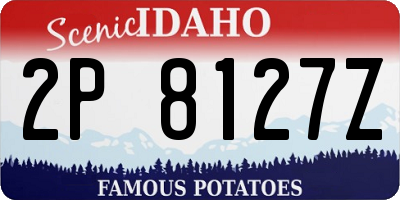 ID license plate 2P8127Z