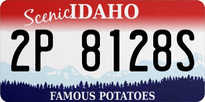 ID license plate 2P8128S