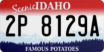 ID license plate 2P8129A