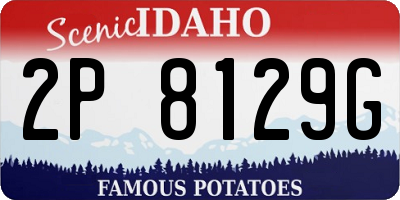 ID license plate 2P8129G