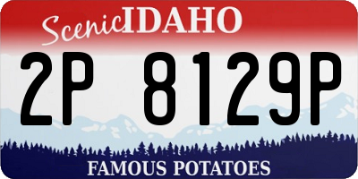 ID license plate 2P8129P