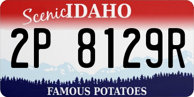 ID license plate 2P8129R