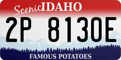 ID license plate 2P8130E