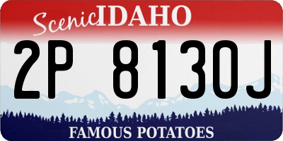 ID license plate 2P8130J