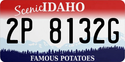 ID license plate 2P8132G