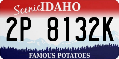ID license plate 2P8132K