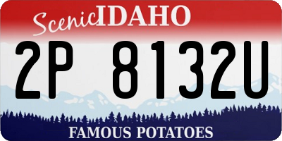 ID license plate 2P8132U