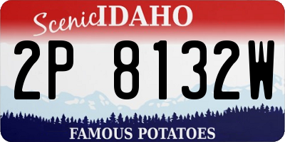 ID license plate 2P8132W