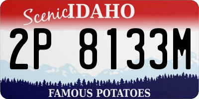 ID license plate 2P8133M