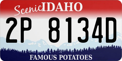 ID license plate 2P8134D