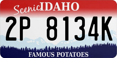 ID license plate 2P8134K