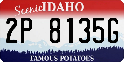 ID license plate 2P8135G