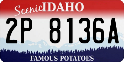 ID license plate 2P8136A