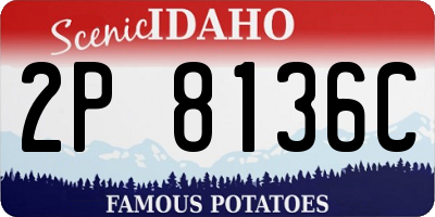 ID license plate 2P8136C