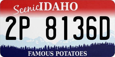 ID license plate 2P8136D
