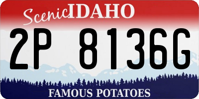 ID license plate 2P8136G