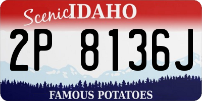 ID license plate 2P8136J