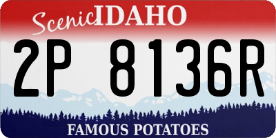 ID license plate 2P8136R