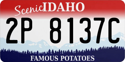 ID license plate 2P8137C