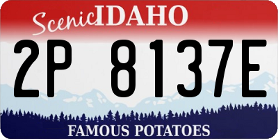 ID license plate 2P8137E