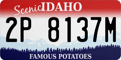 ID license plate 2P8137M