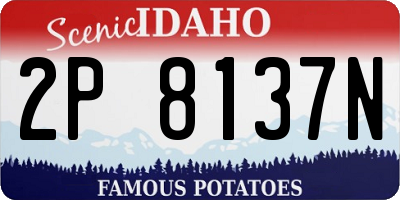 ID license plate 2P8137N