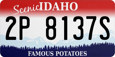 ID license plate 2P8137S