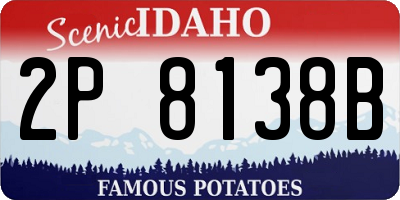 ID license plate 2P8138B