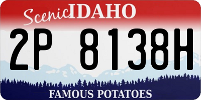 ID license plate 2P8138H