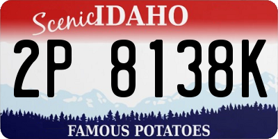 ID license plate 2P8138K