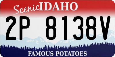 ID license plate 2P8138V