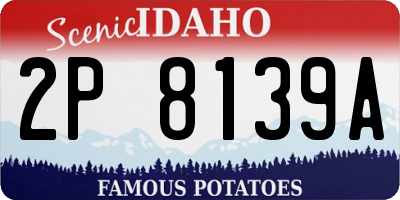 ID license plate 2P8139A
