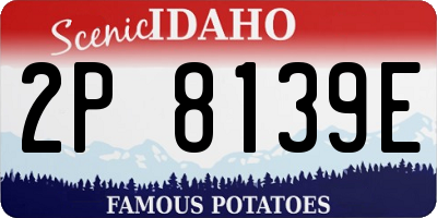 ID license plate 2P8139E