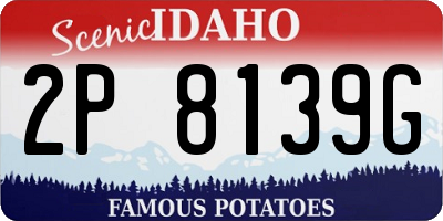 ID license plate 2P8139G