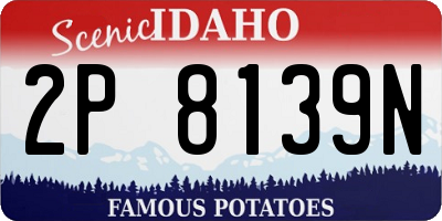 ID license plate 2P8139N
