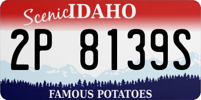 ID license plate 2P8139S