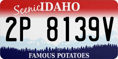 ID license plate 2P8139V