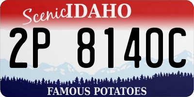 ID license plate 2P8140C