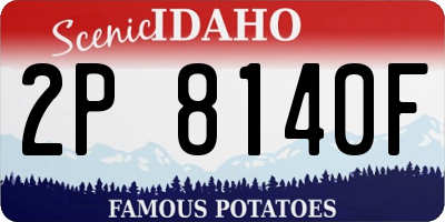 ID license plate 2P8140F