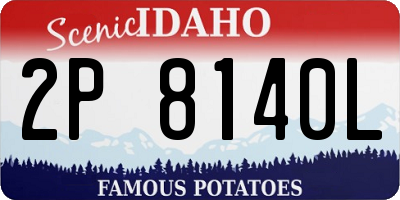 ID license plate 2P8140L