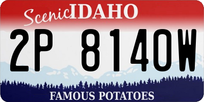 ID license plate 2P8140W