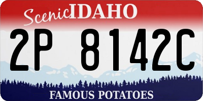 ID license plate 2P8142C