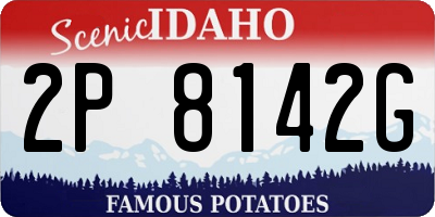 ID license plate 2P8142G
