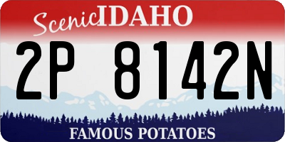 ID license plate 2P8142N