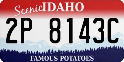 ID license plate 2P8143C
