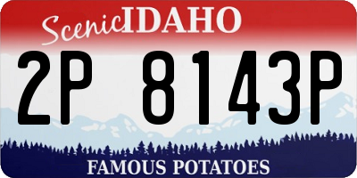 ID license plate 2P8143P