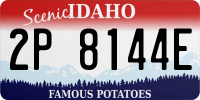 ID license plate 2P8144E